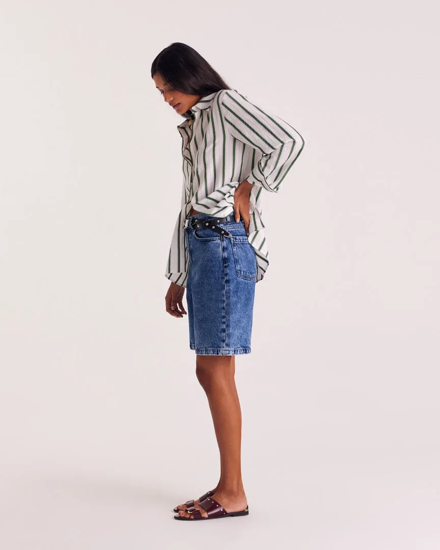 Nino ultramarine blue Bermuda shorts sold by Balzac Paris product image thumbnail 2