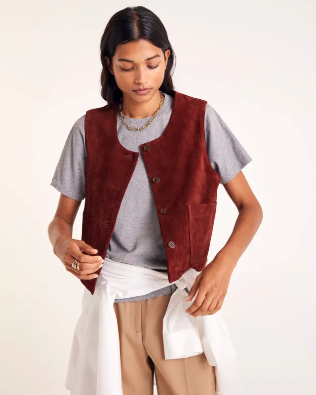 Masha brick crust vest sold by Balzac Paris