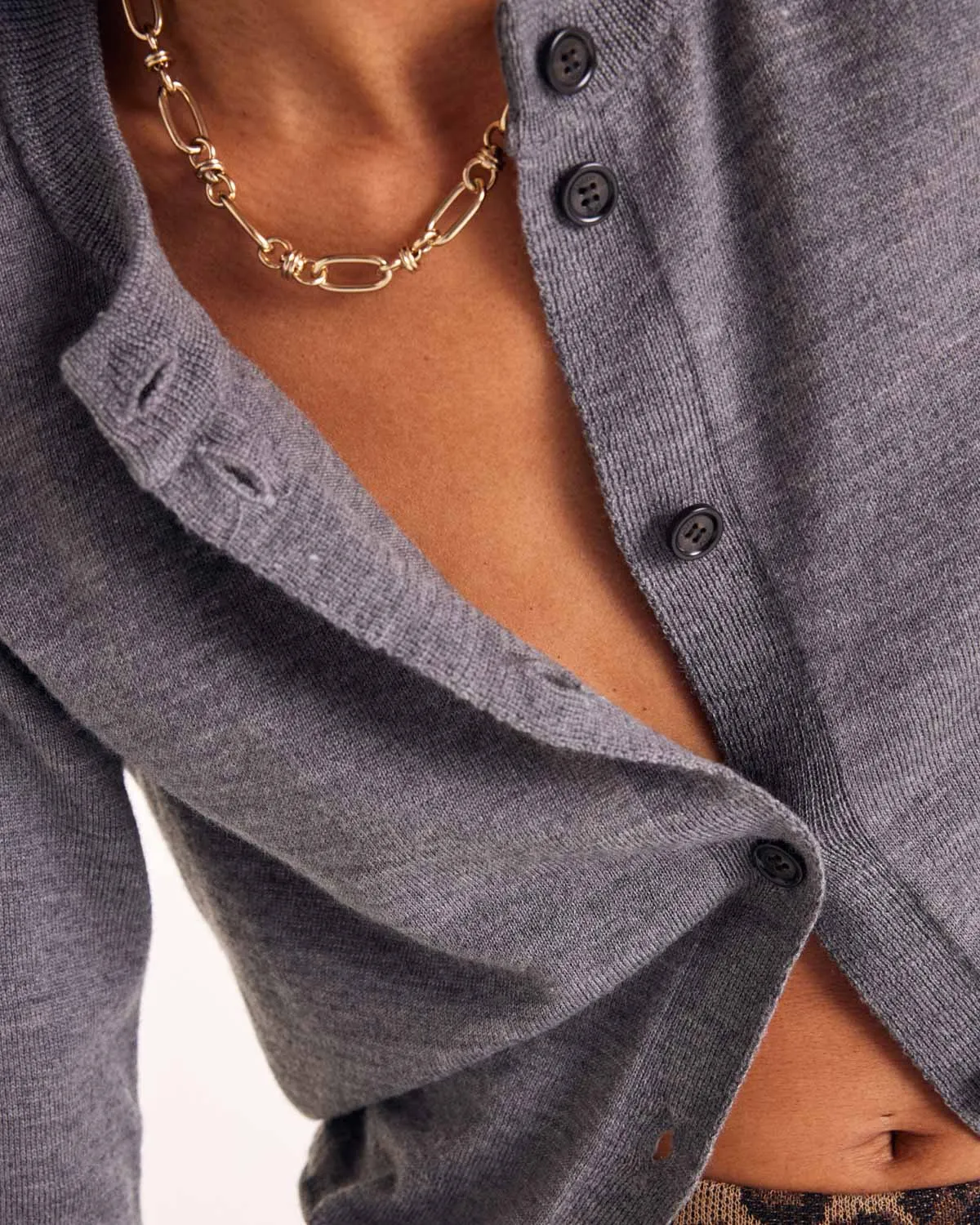 Rosalie gray cardigan sold by Balzac Paris product image thumbnail 3