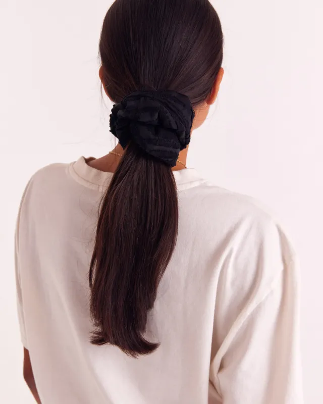Billy XL black zebra scrunchie sold by Balzac Paris