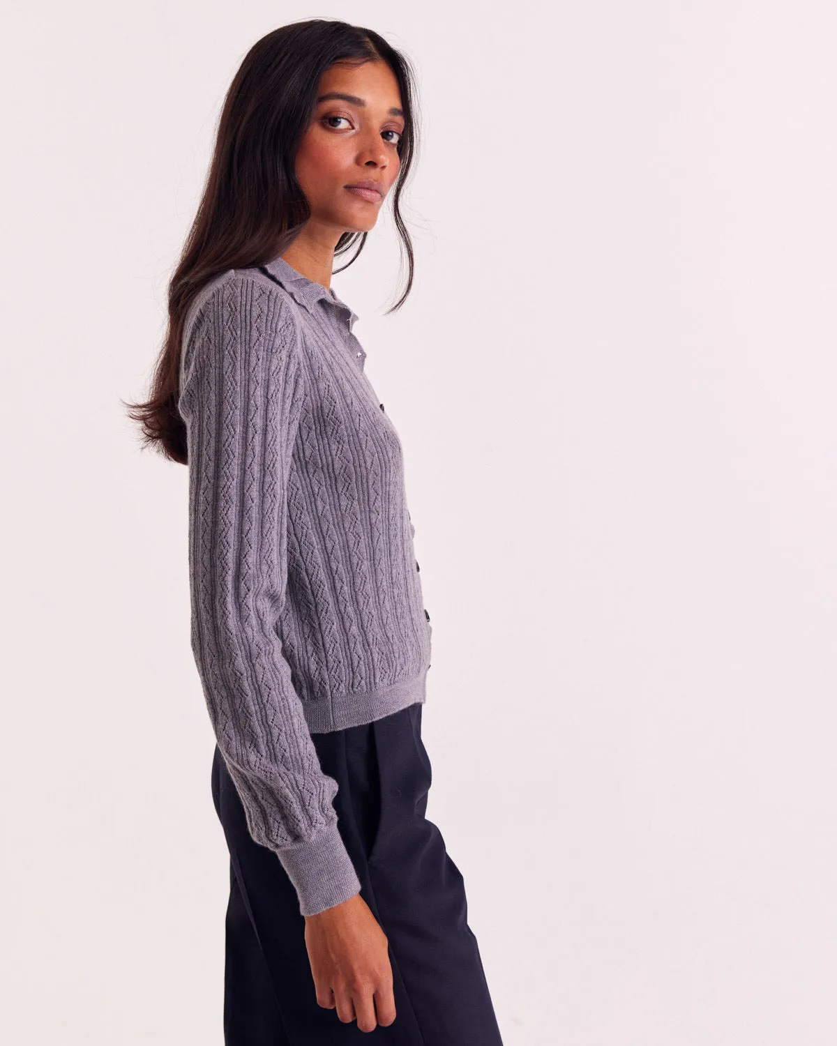Odile gray cardigan sold by Balzac Paris product image thumbnail 4
