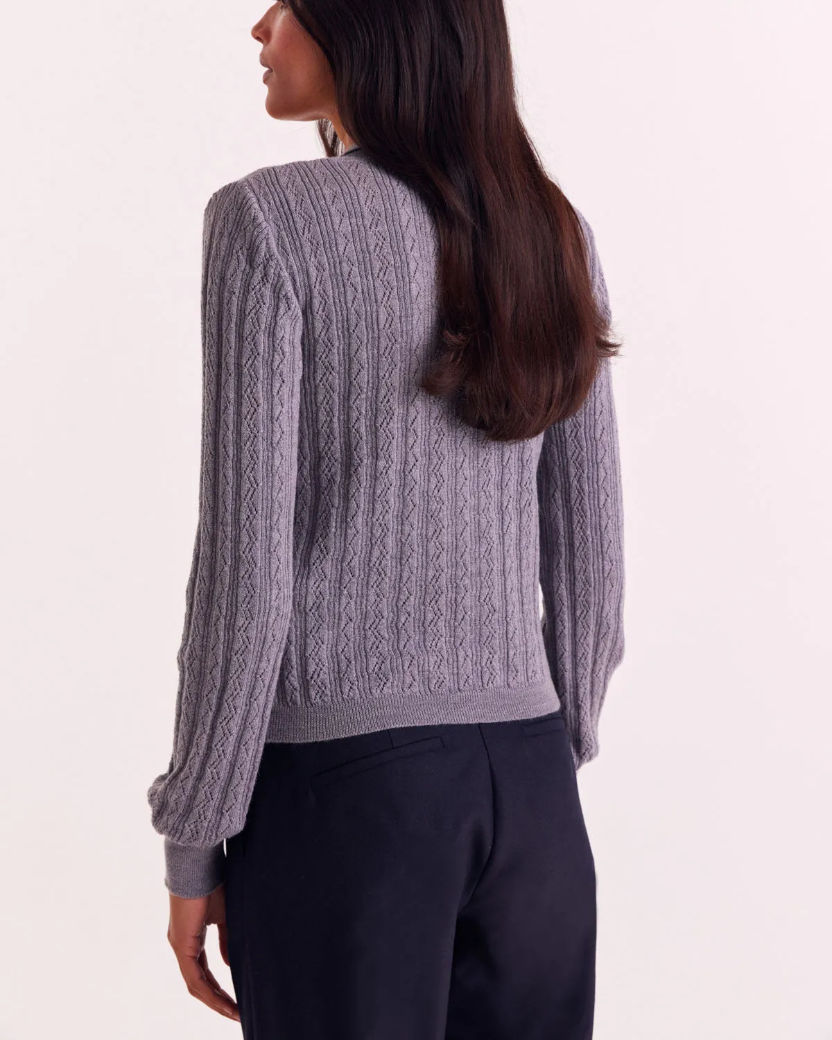 Odile gray cardigan sold by Balzac Paris product image thumbnail 3