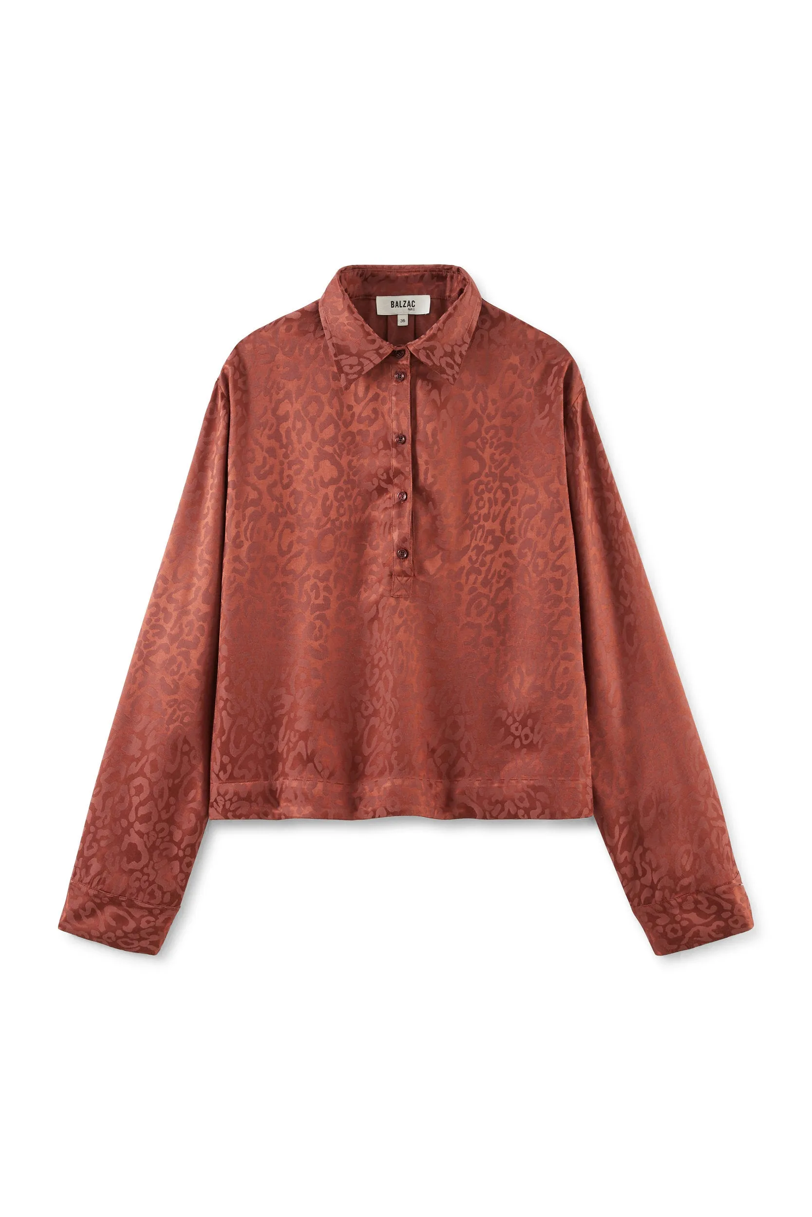 Gabriel hazelnut jacquard blouse sold by Balzac Paris product image thumbnail 5