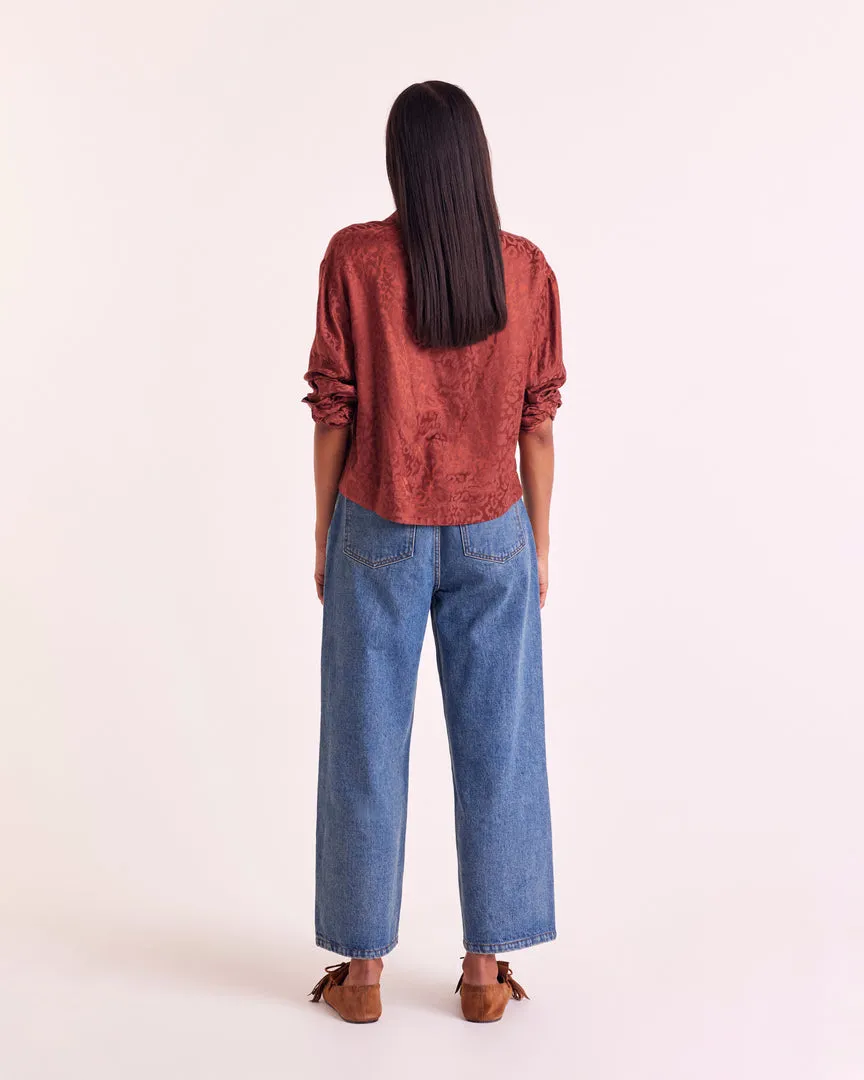 Gabriel hazelnut jacquard blouse sold by Balzac Paris product image thumbnail 3