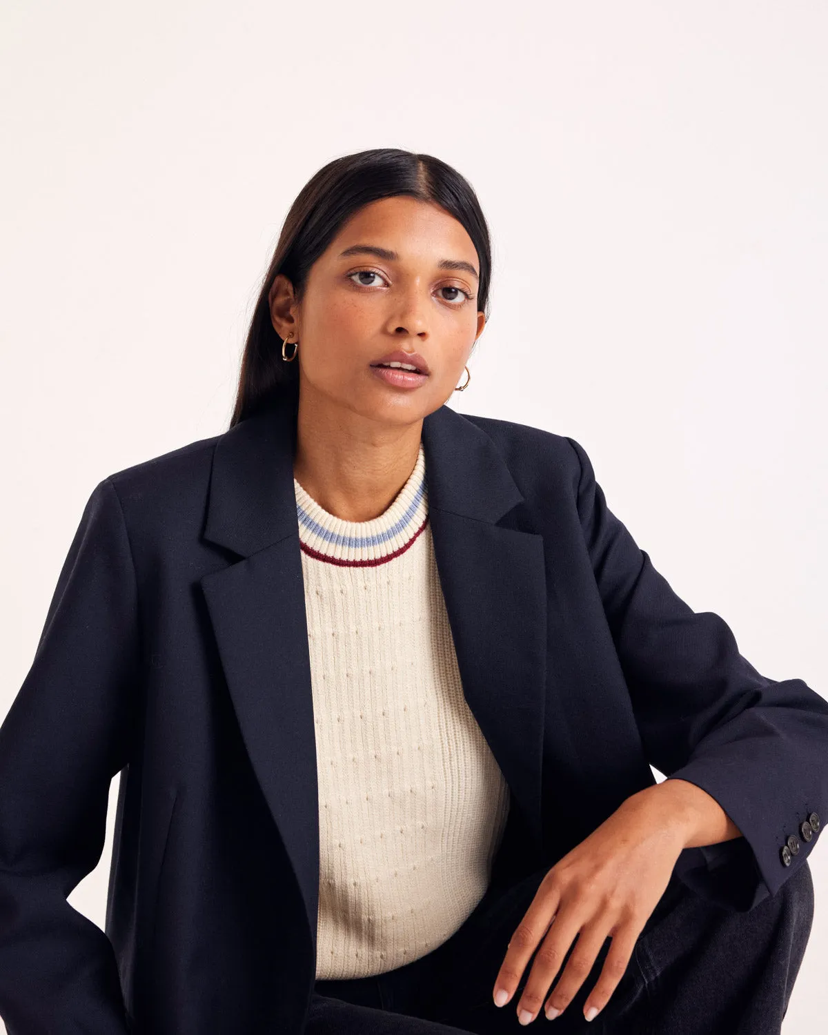 Pacome dark navy blue jacket sold by Balzac Paris