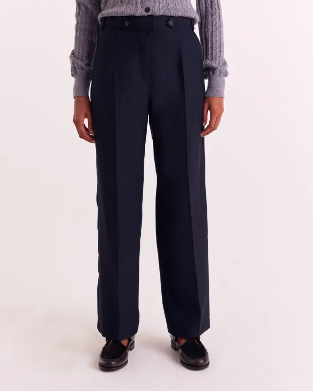Dark navy blue Dan pants sold by Balzac Paris