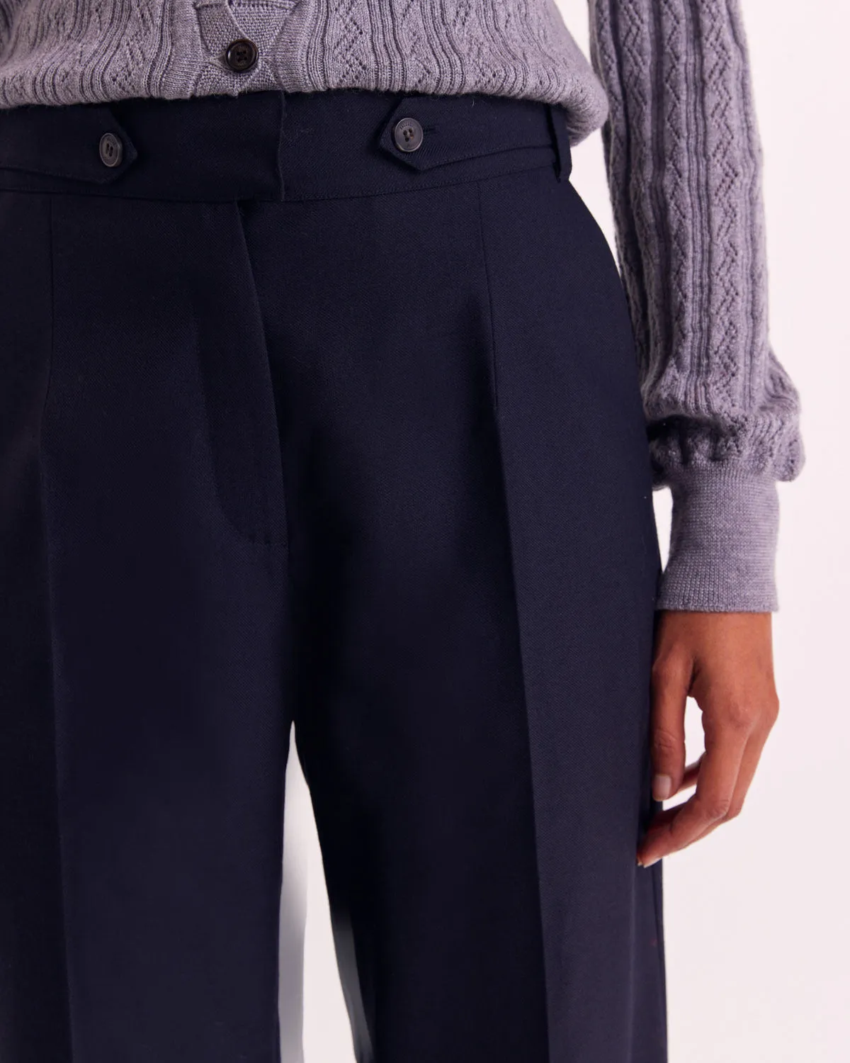 Dark navy blue Dan pants sold by Balzac Paris product image thumbnail 3