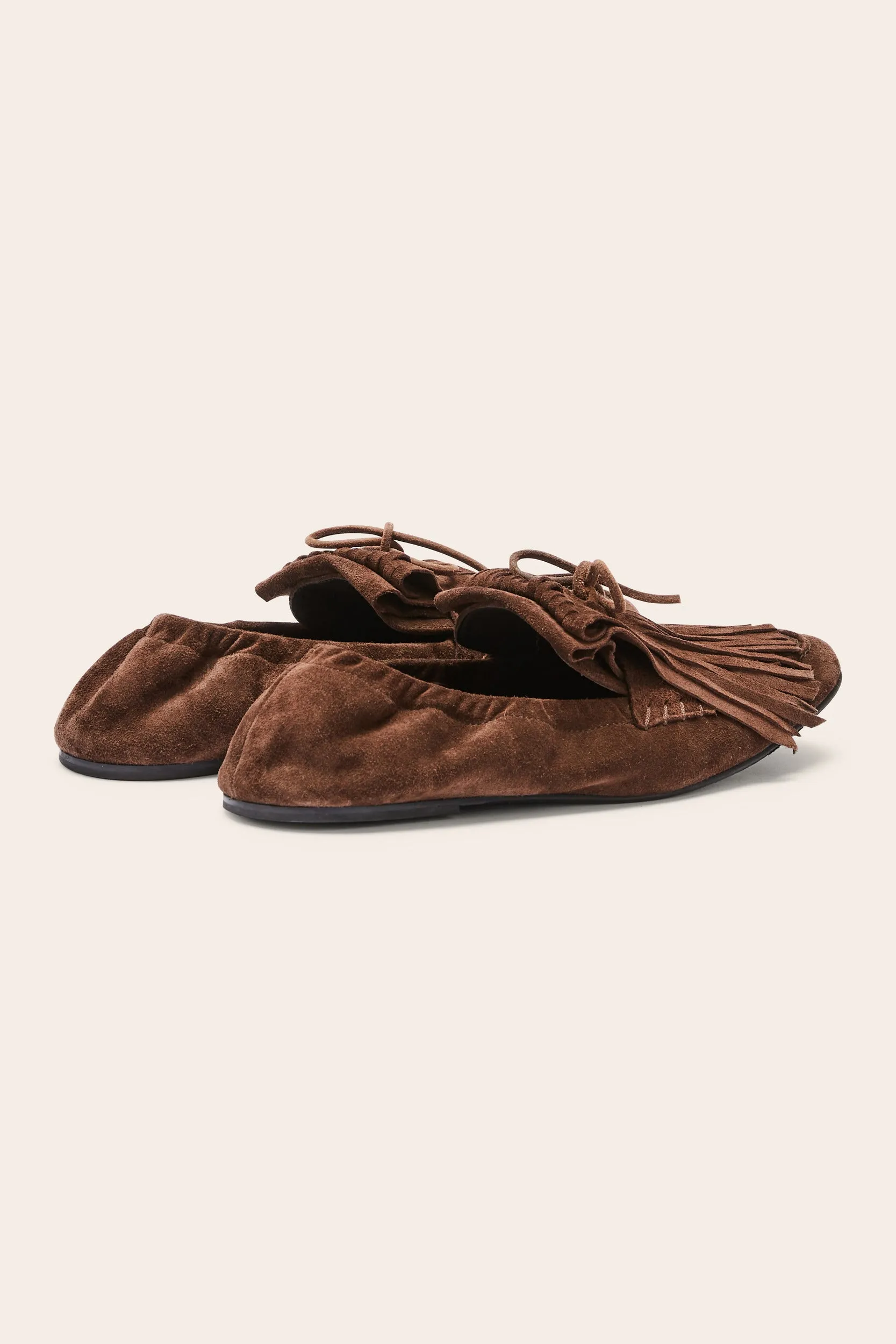 Alix Mocha Split Leather Fringe Loafers sold by Balzac Paris product image thumbnail 3