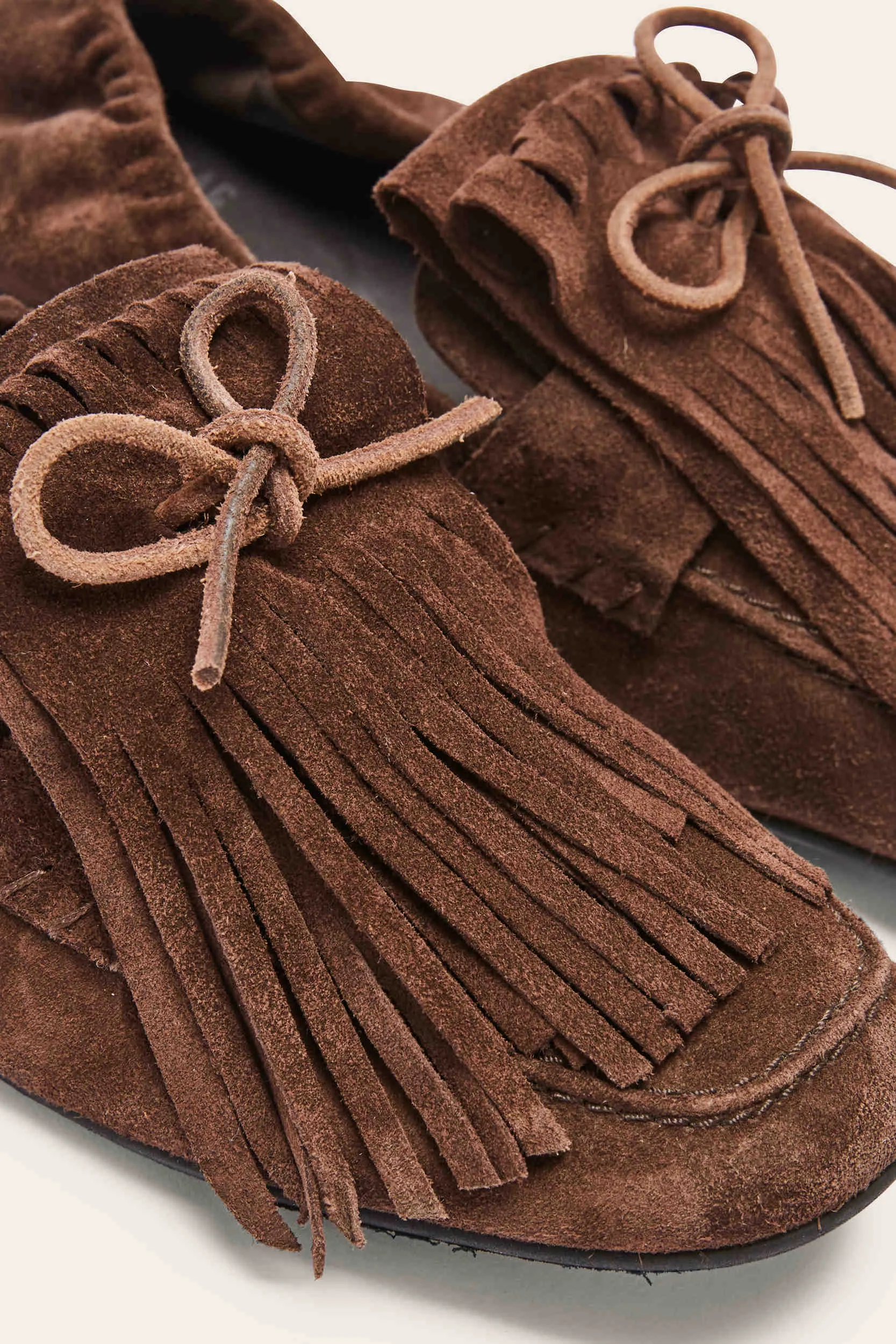 Alix Mocha Split Leather Fringe Loafers sold by Balzac Paris product image thumbnail 4