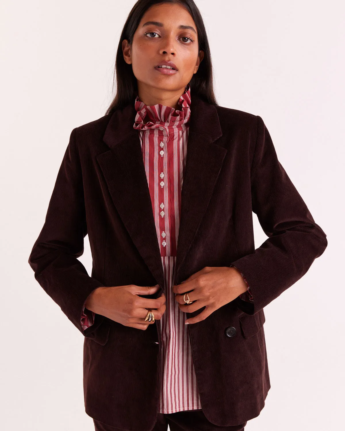 Chocolate Velvet Judith Jacket sold by Balzac Paris product image thumbnail 5