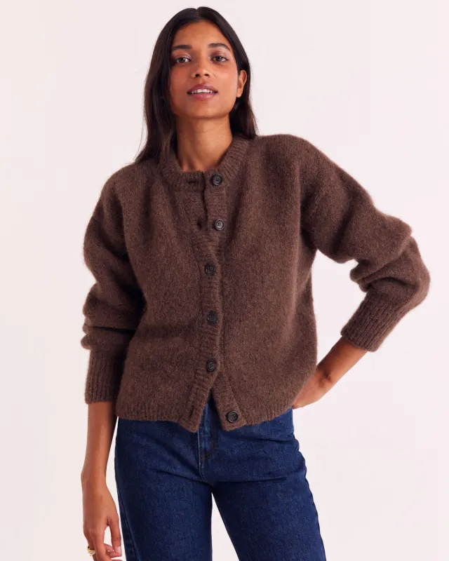 Mocha Douceur Cardigan sold by Balzac Paris