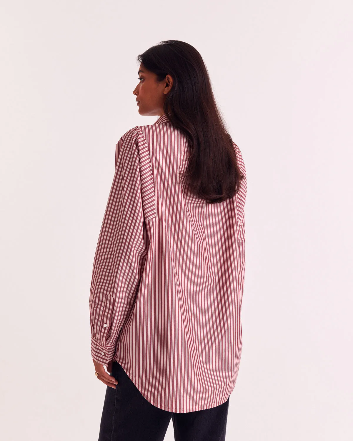 Red and White Stripe Eudes Shirt sold by Balzac Paris product image thumbnail 3