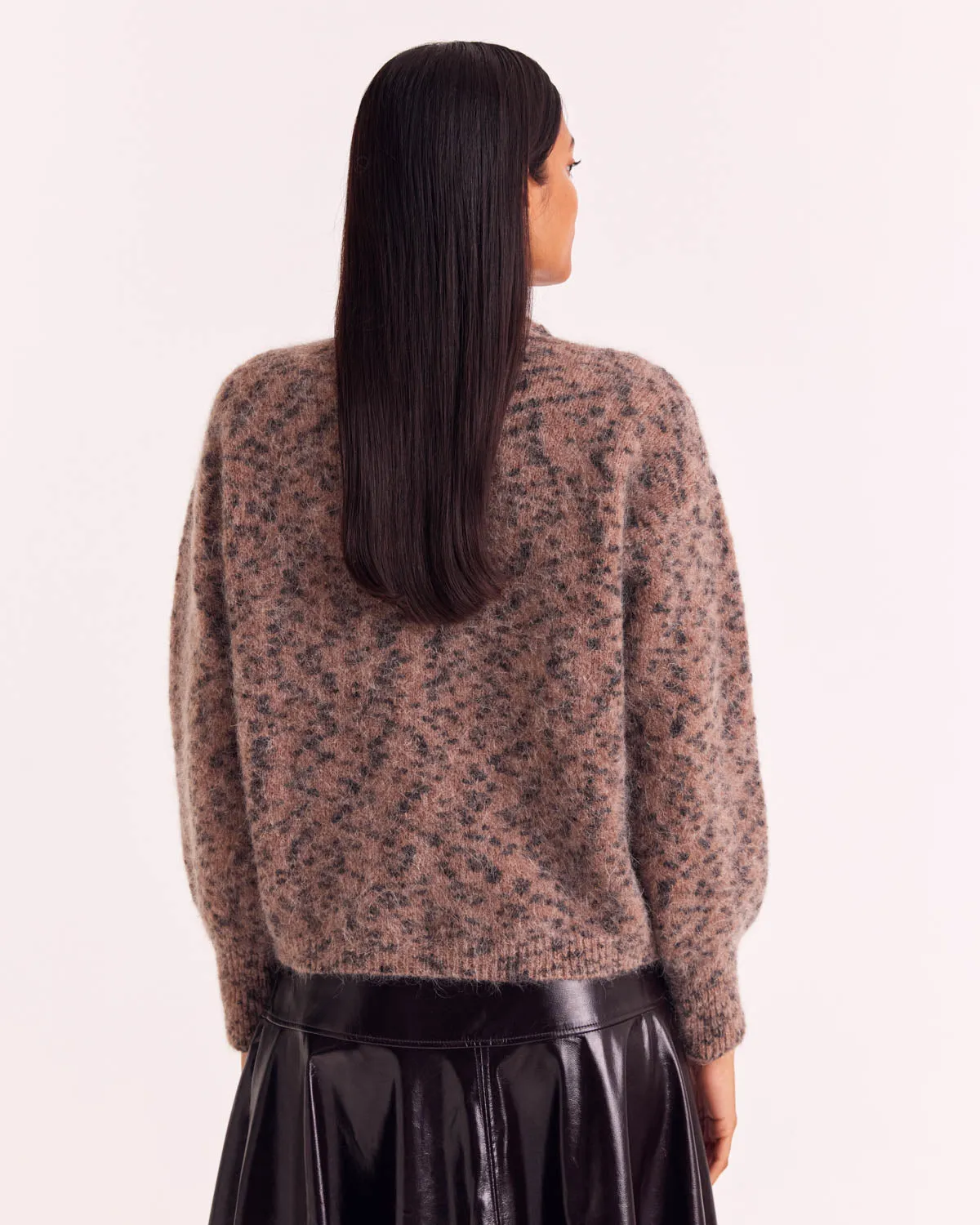 Douceur Cardigan in Sand Cheetah Spot sold by Balzac Paris product image thumbnail 4