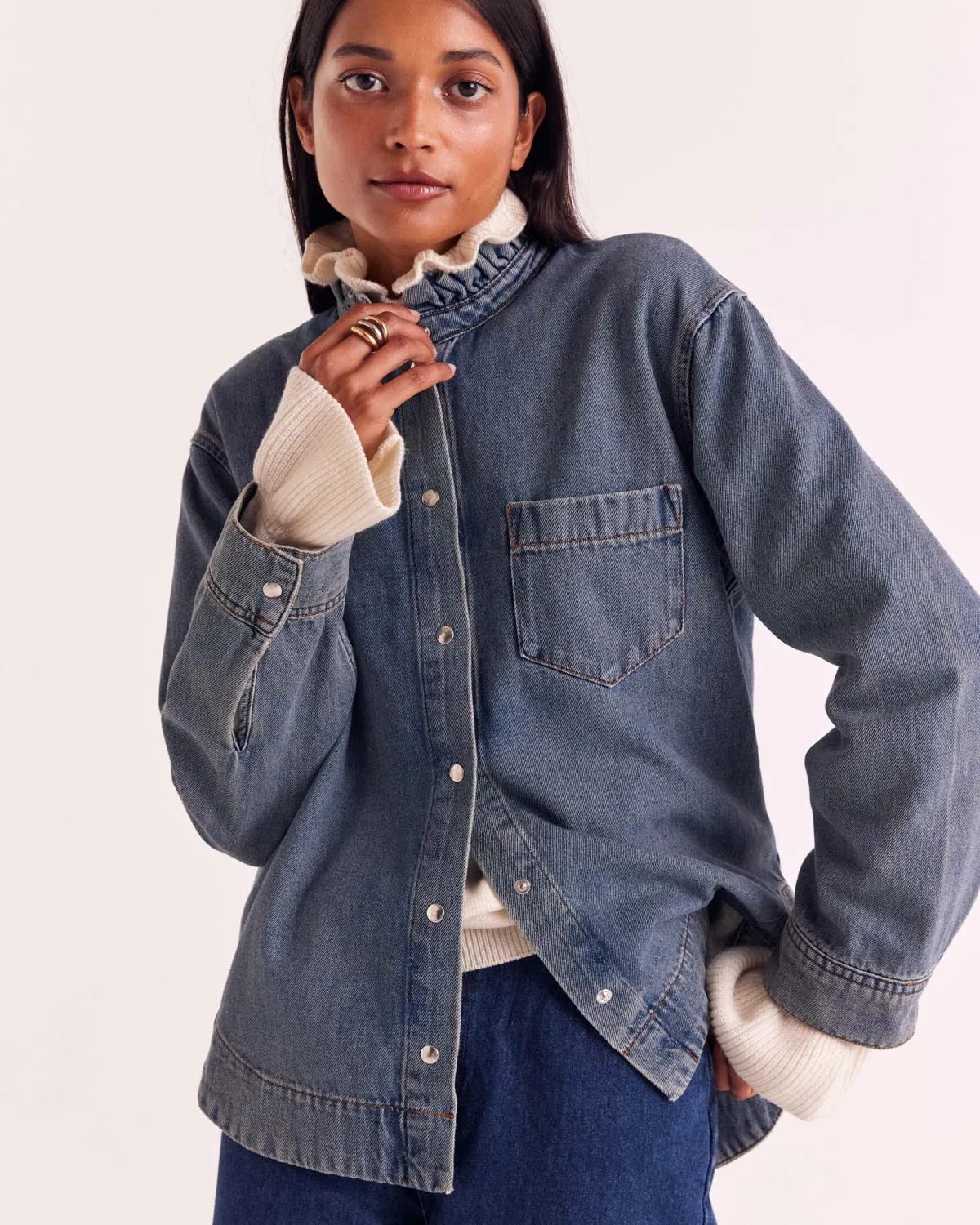 Vintage Blue Salomé Shirt sold by Balzac Paris