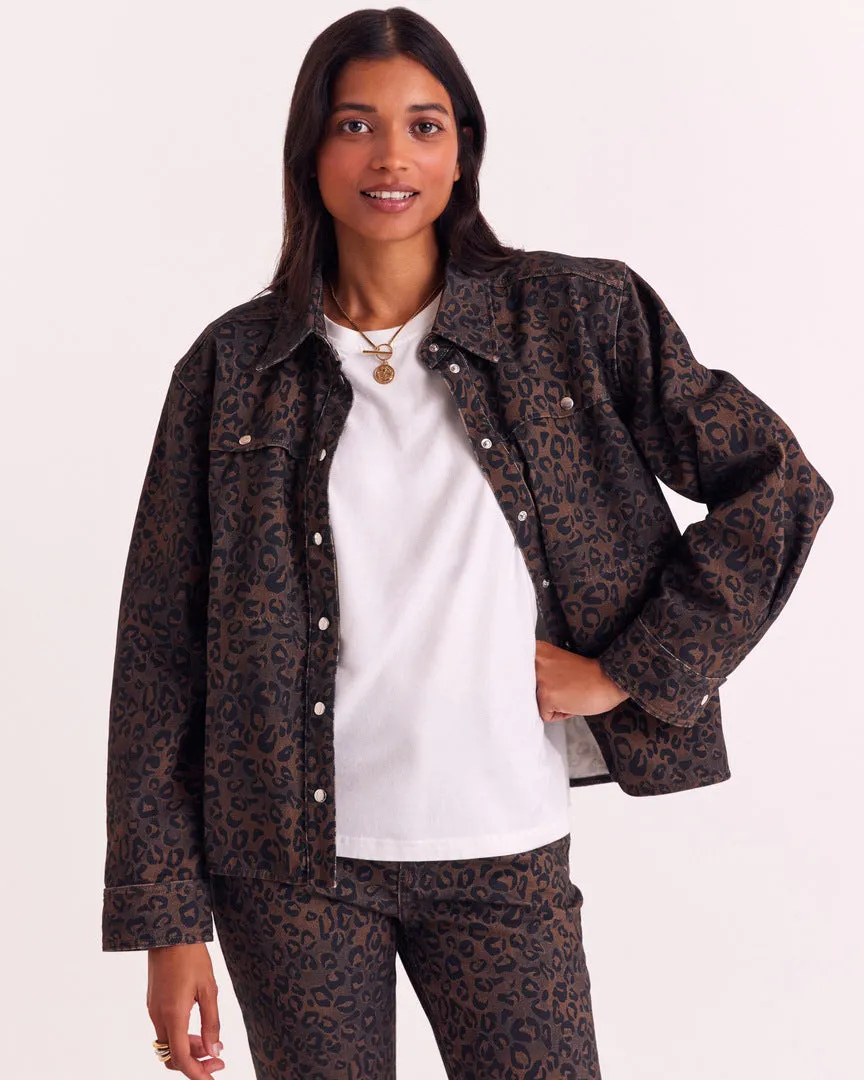 Chocolate Fawn Leopard Perrine Shirt sold by Balzac Paris