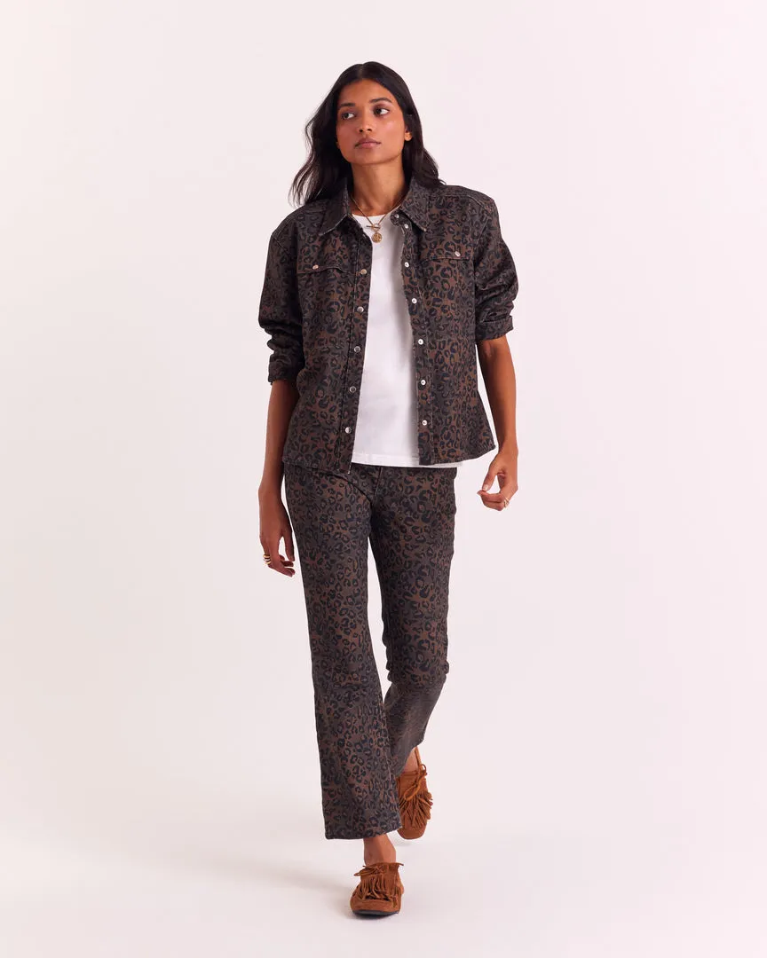 Chocolate Fawn Leopard Perrine Shirt sold by Balzac Paris product image thumbnail 4