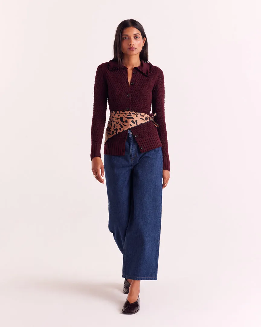 Bordeaux Héloise Cardigan sold by Balzac Paris product image thumbnail 4