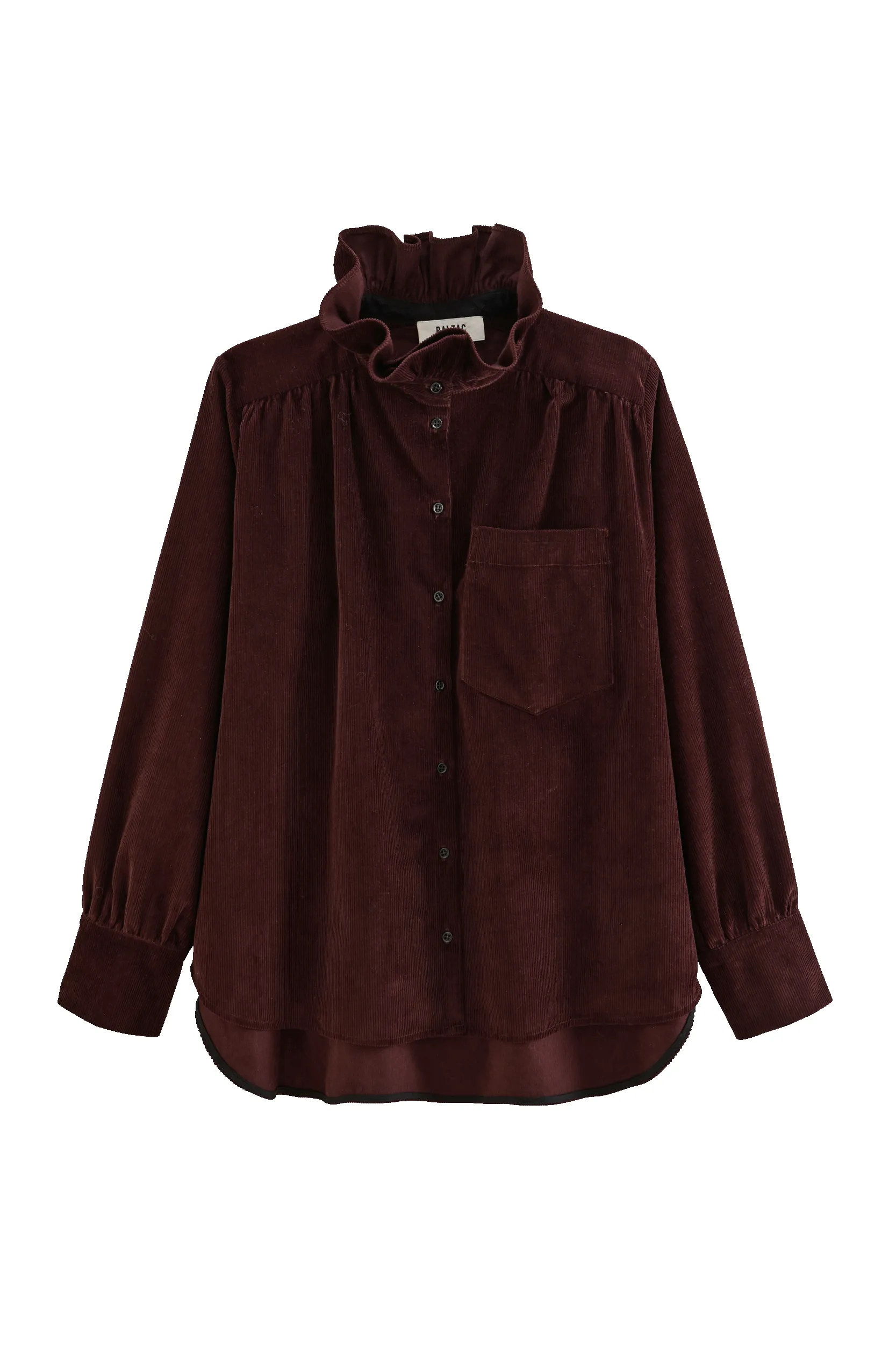 Chocolate Velvet Léonor Shirt sold by Balzac Paris product image thumbnail 5