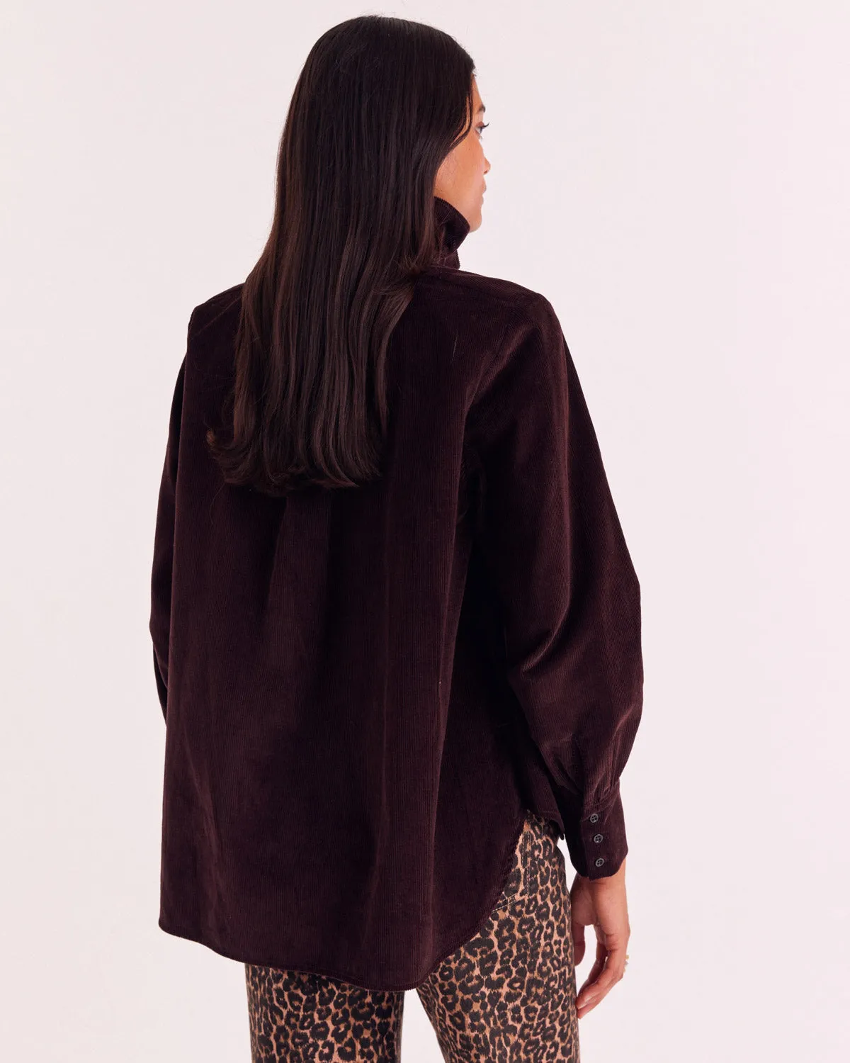 Chocolate Velvet Léonor Shirt sold by Balzac Paris product image thumbnail 4