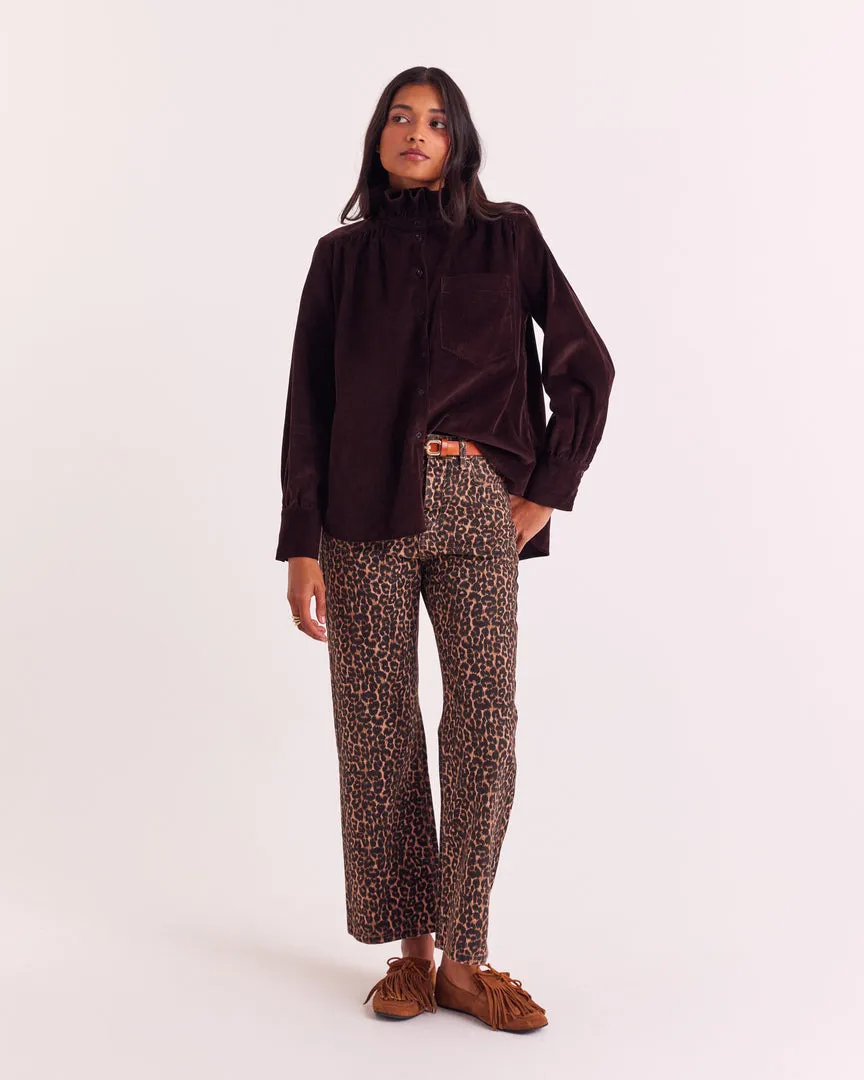 Chocolate Velvet Léonor Shirt sold by Balzac Paris product image thumbnail 3