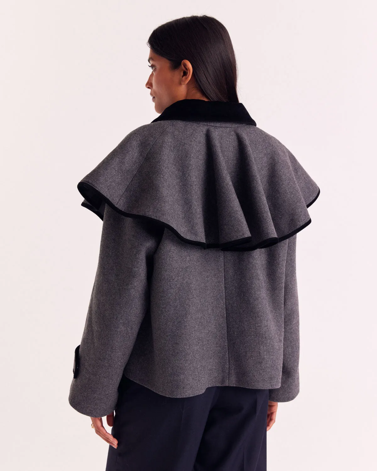 Grey and Black Juliette Coat sold by Balzac Paris product image thumbnail 2