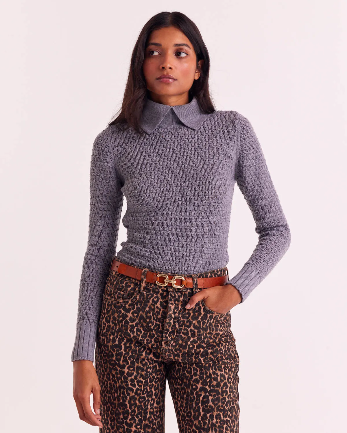 Grey Mélodie Sweater sold by Balzac Paris