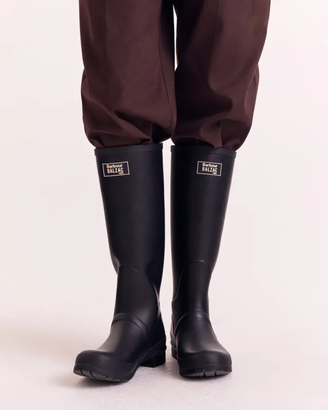 Barbour x Balzac Paris black Emilia boots sold by Balzac Paris