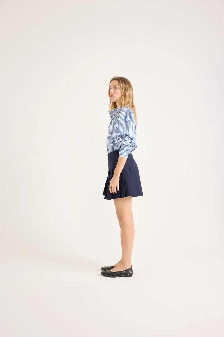 Debbie navy mini skirt sold by Balzac Paris product image thumbnail 3
