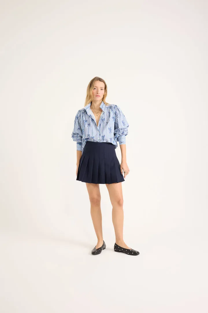 Debbie navy mini skirt sold by Balzac Paris product image thumbnail 2