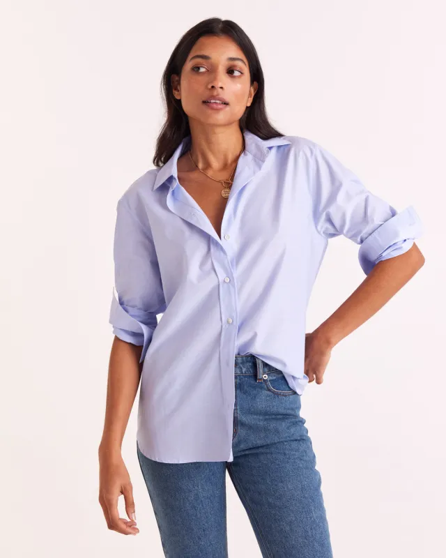 Sky blue Anne shirt sold by Balzac Paris