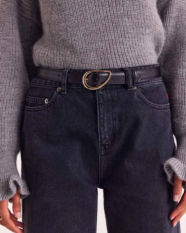 Black Basma Belt sold by Balzac Paris