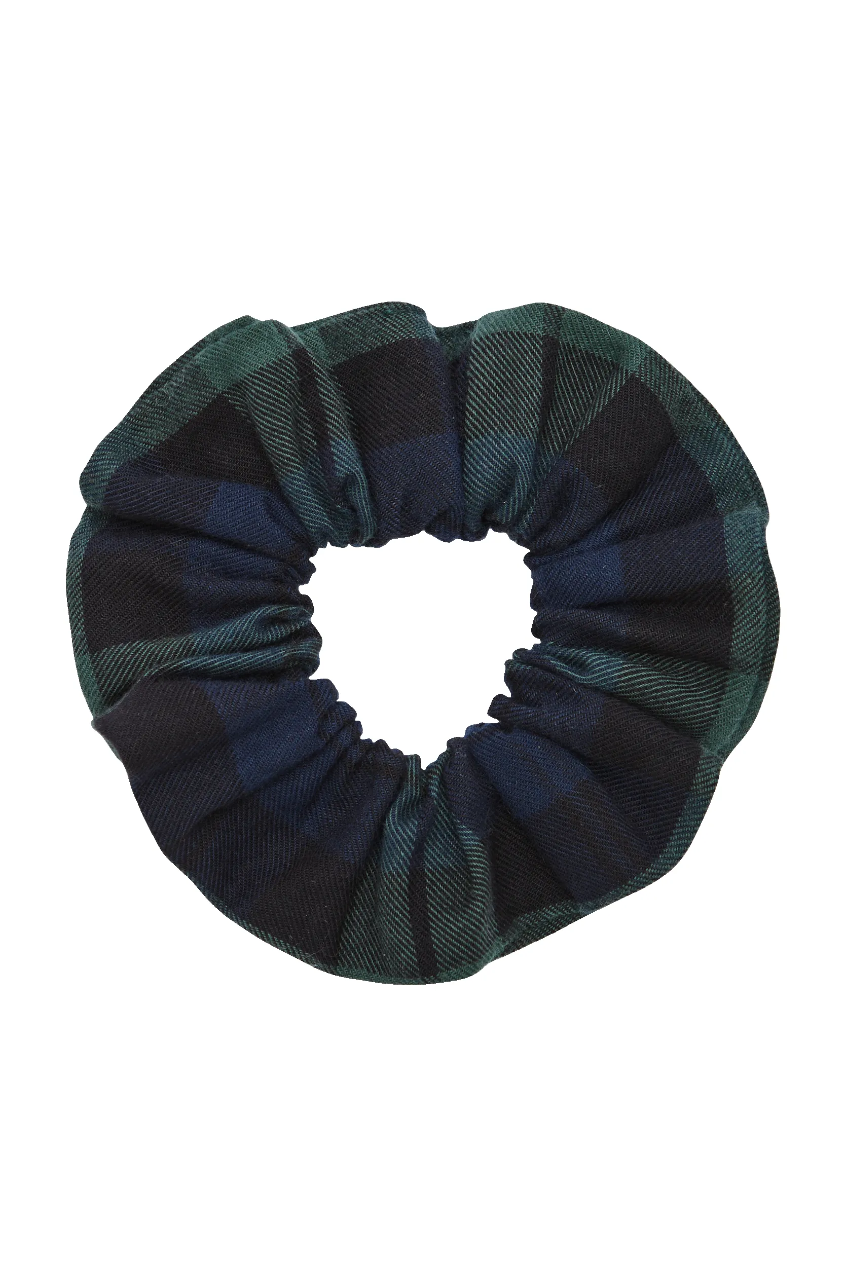 Billy blue and green tartan scrunchie sold by Balzac Paris product image thumbnail 5