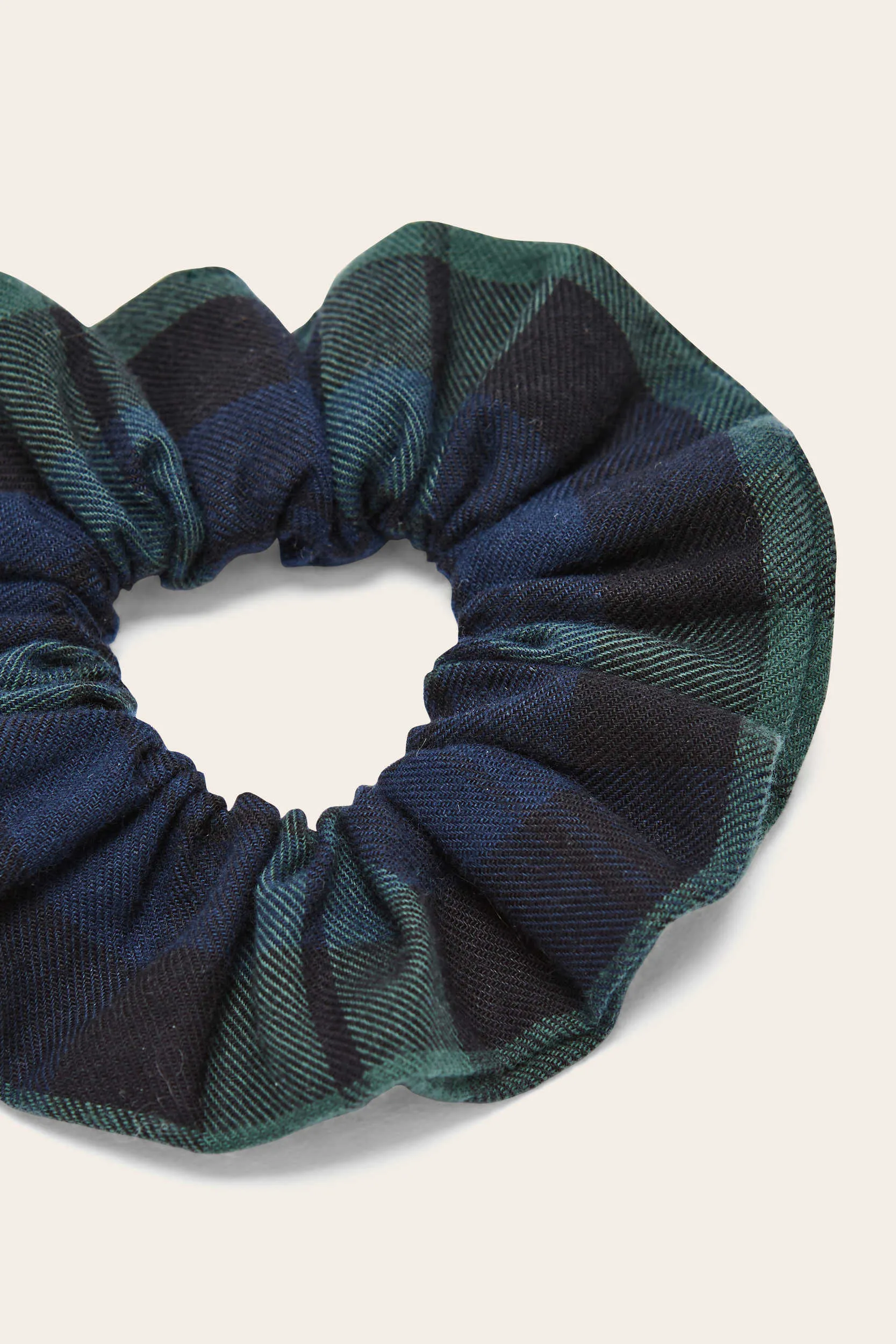 Billy blue and green tartan scrunchie sold by Balzac Paris product image thumbnail 4