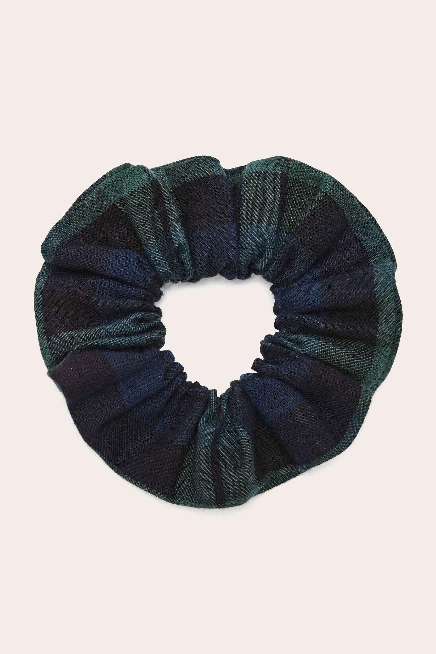 Billy blue and green tartan scrunchie sold by Balzac Paris product image thumbnail 2