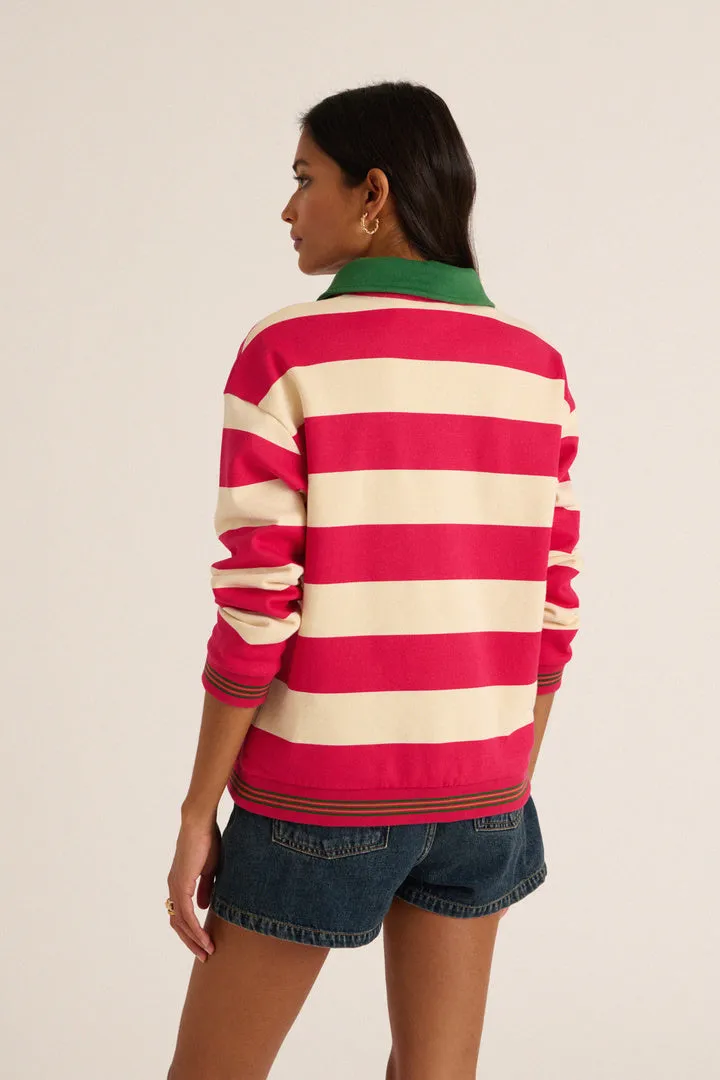 Alvar sweatshirt with pink and green stripes sold by Balzac Paris product image thumbnail 5