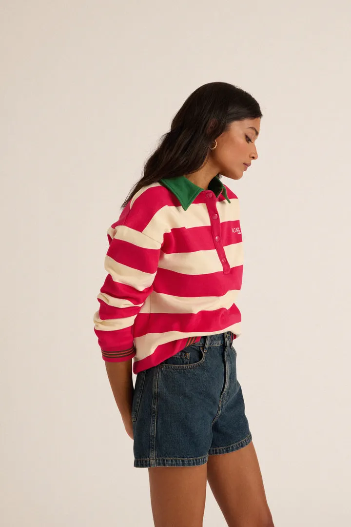 Alvar sweatshirt with pink and green stripes sold by Balzac Paris product image thumbnail 4