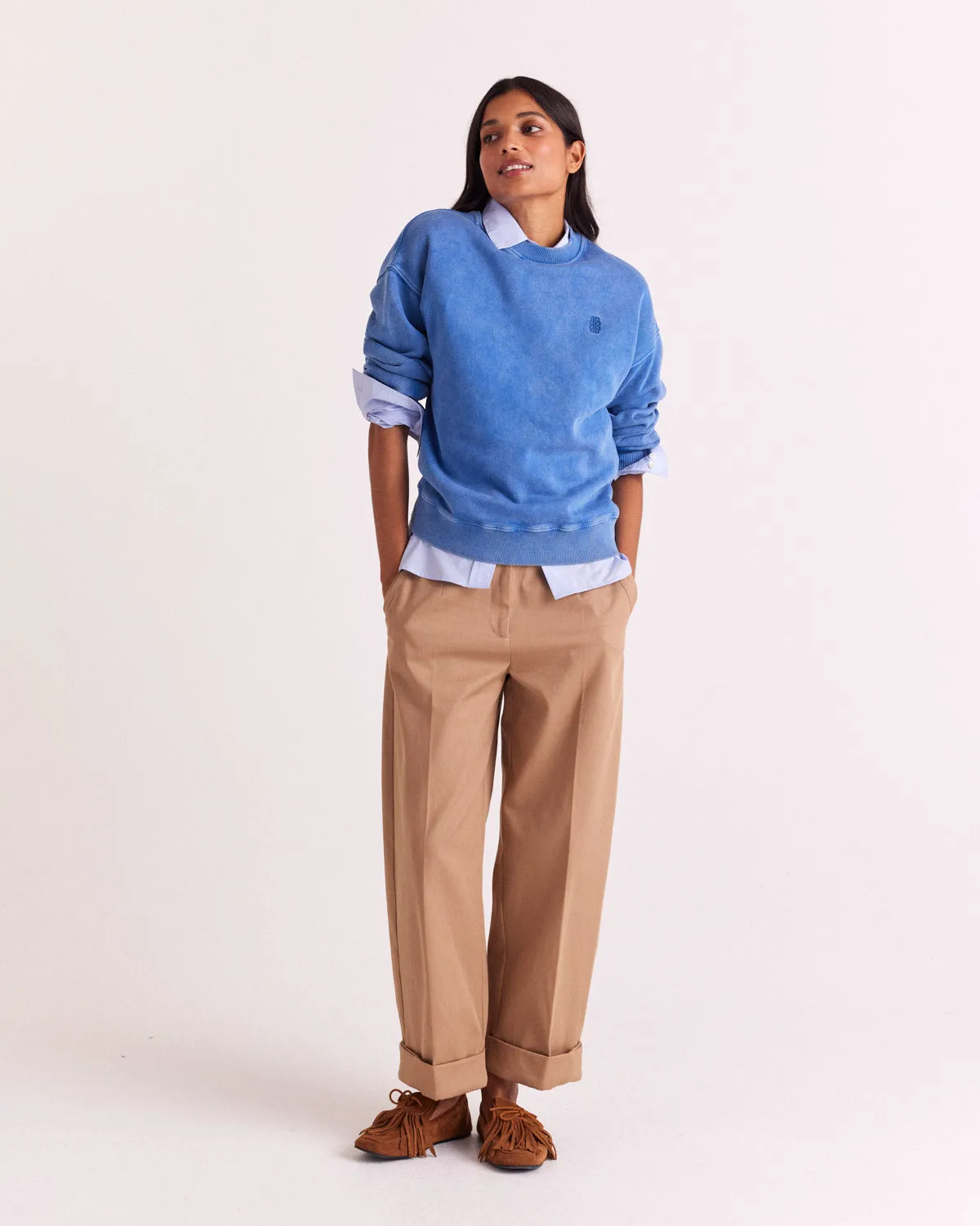 Faded blue Virgil sweatshirt sold by Balzac Paris product image thumbnail 3