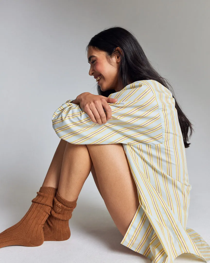 Eudes yellow and blue striped shirt sold by Balzac Paris product image thumbnail 4