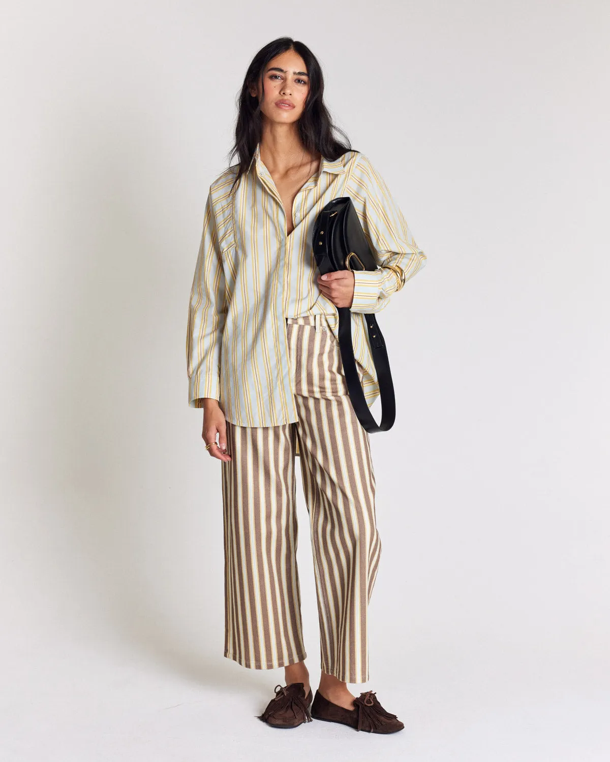 Eudes yellow and blue striped shirt sold by Balzac Paris product image thumbnail 5