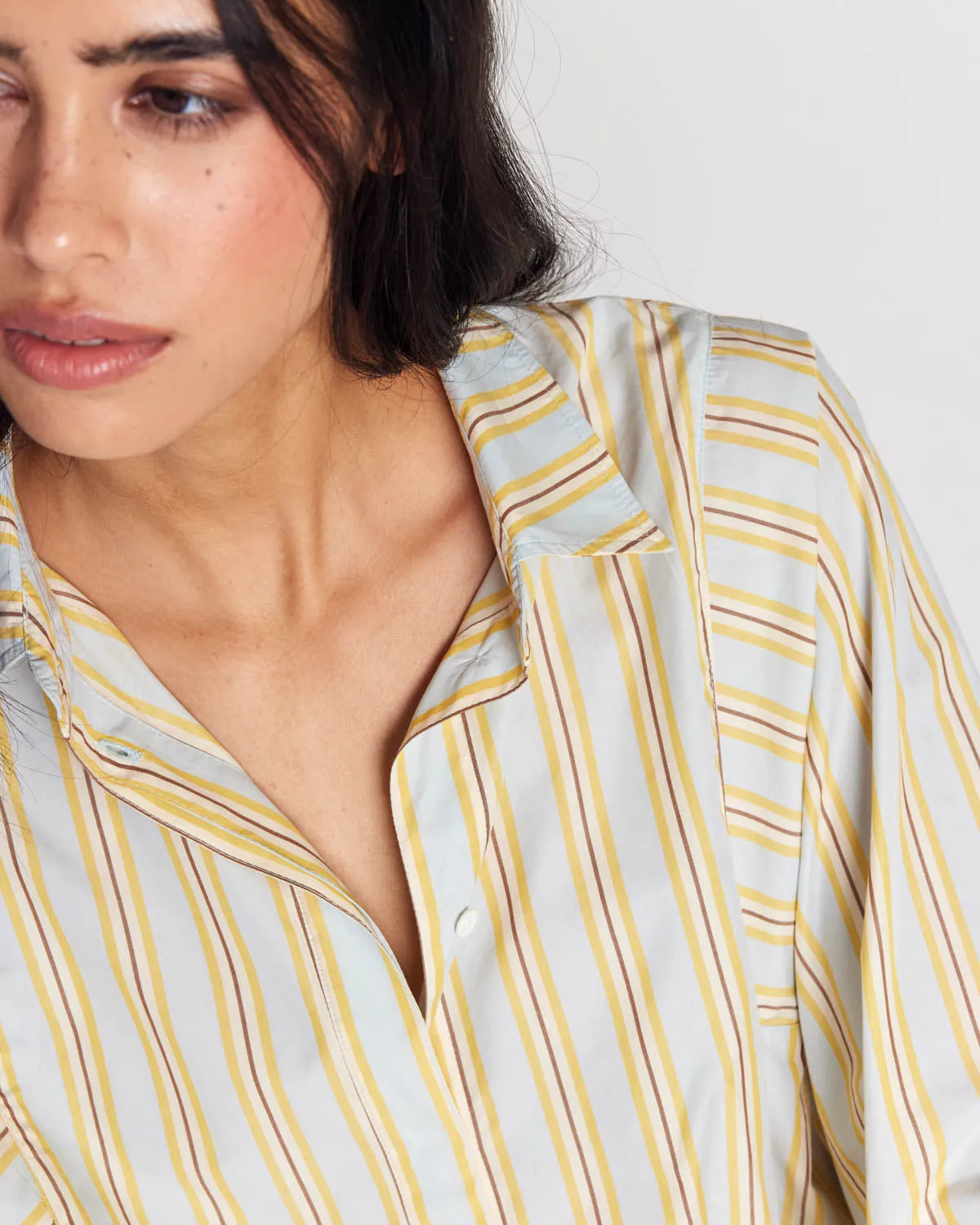 Eudes yellow and blue striped shirt sold by Balzac Paris product image thumbnail 2