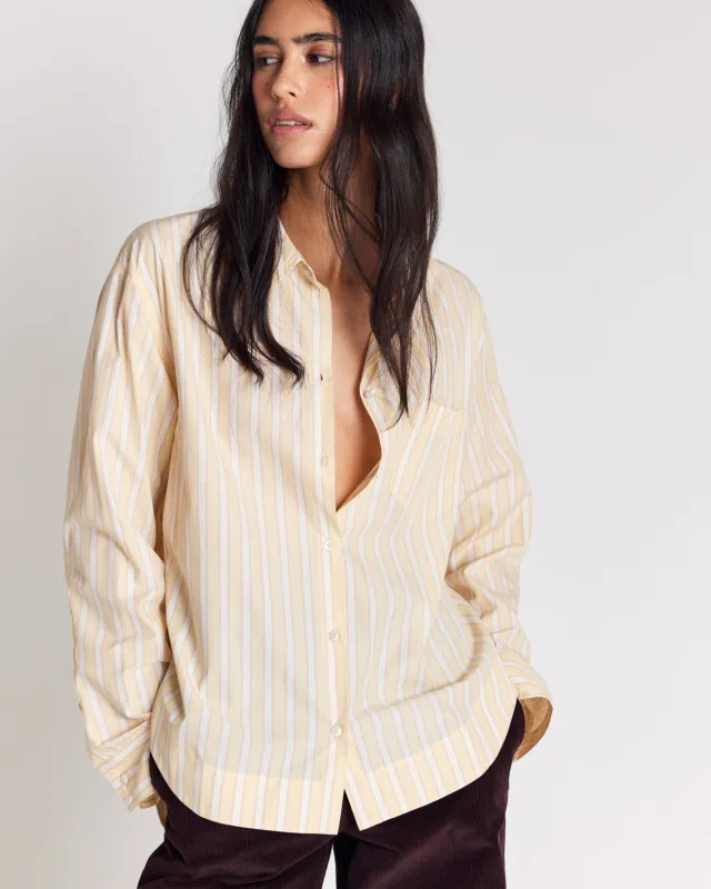 Paloma yellow striped shirt sold by Balzac Paris