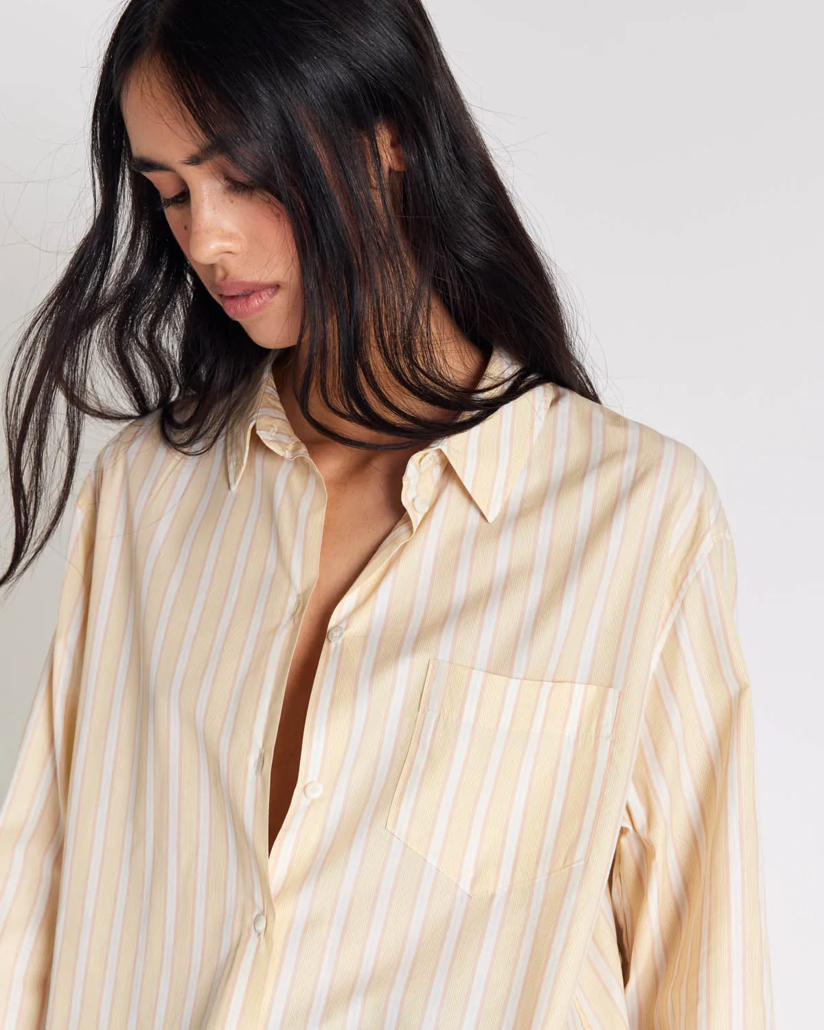 Paloma yellow striped shirt sold by Balzac Paris product image thumbnail 5