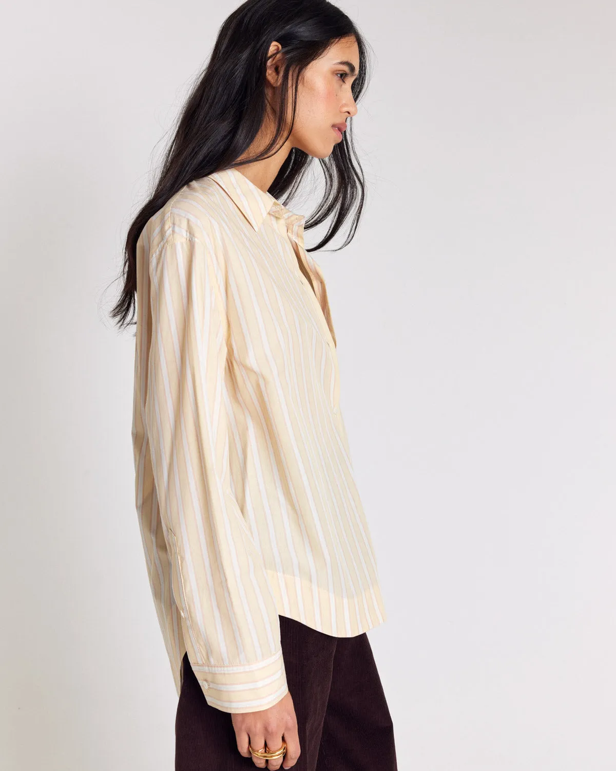 Paloma yellow striped shirt sold by Balzac Paris product image thumbnail 3