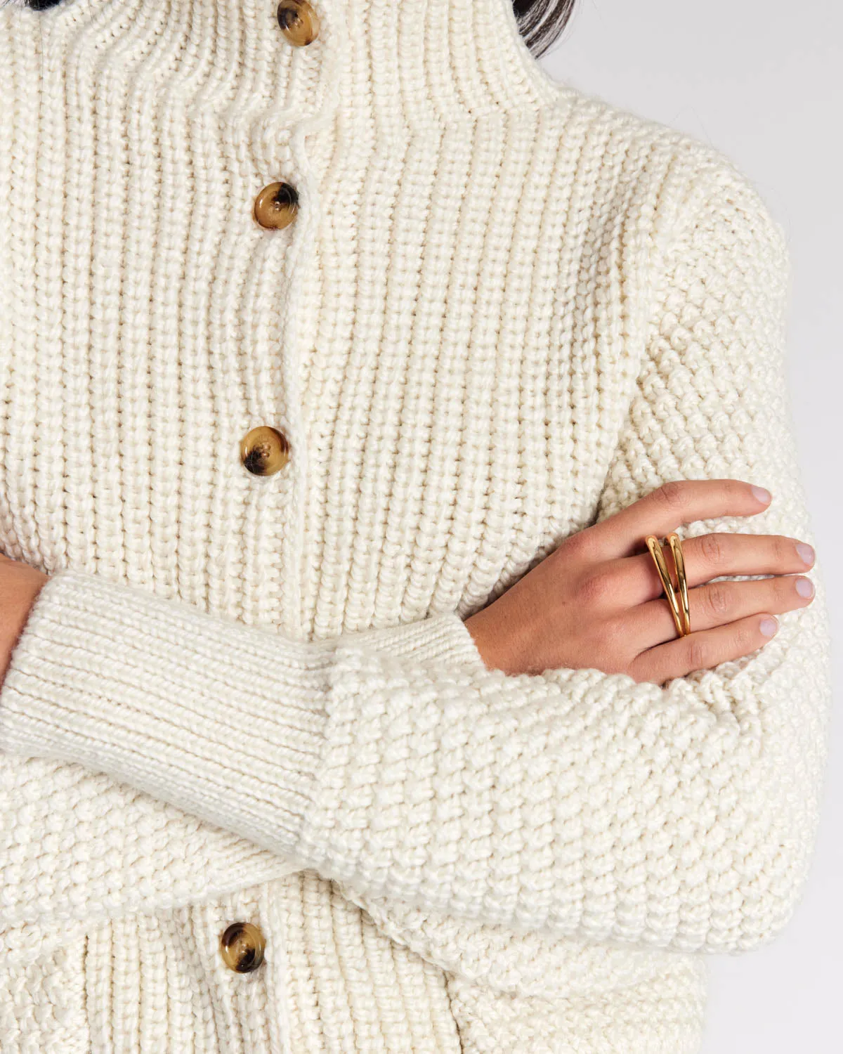 Ecru Marcel cardigan sold by Balzac Paris product image thumbnail 2
