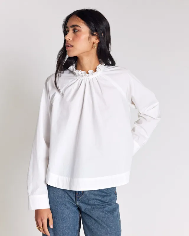 Zoélie blouse, natural white sold by Balzac Paris