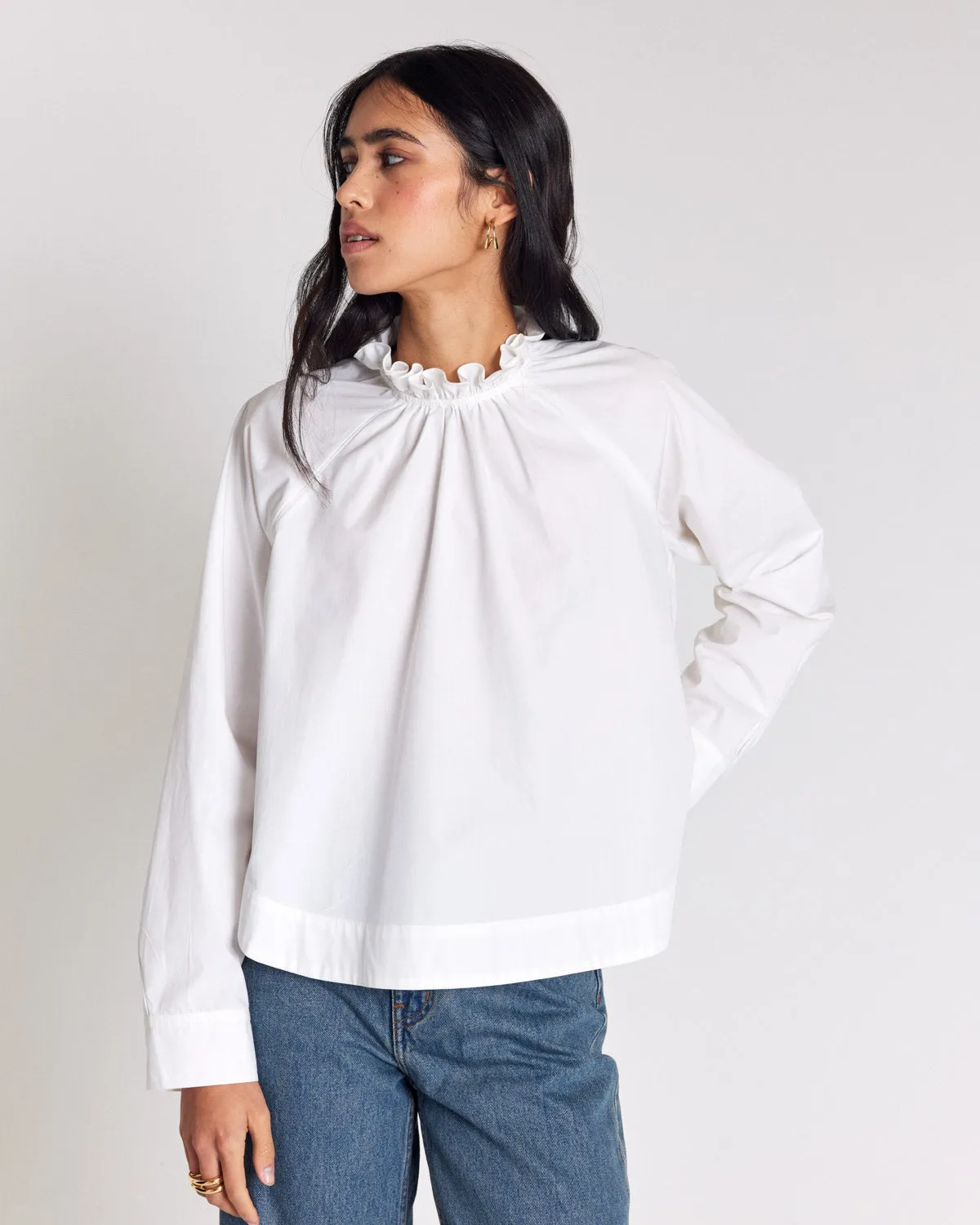 Zoélie blouse, natural white sold by Balzac Paris