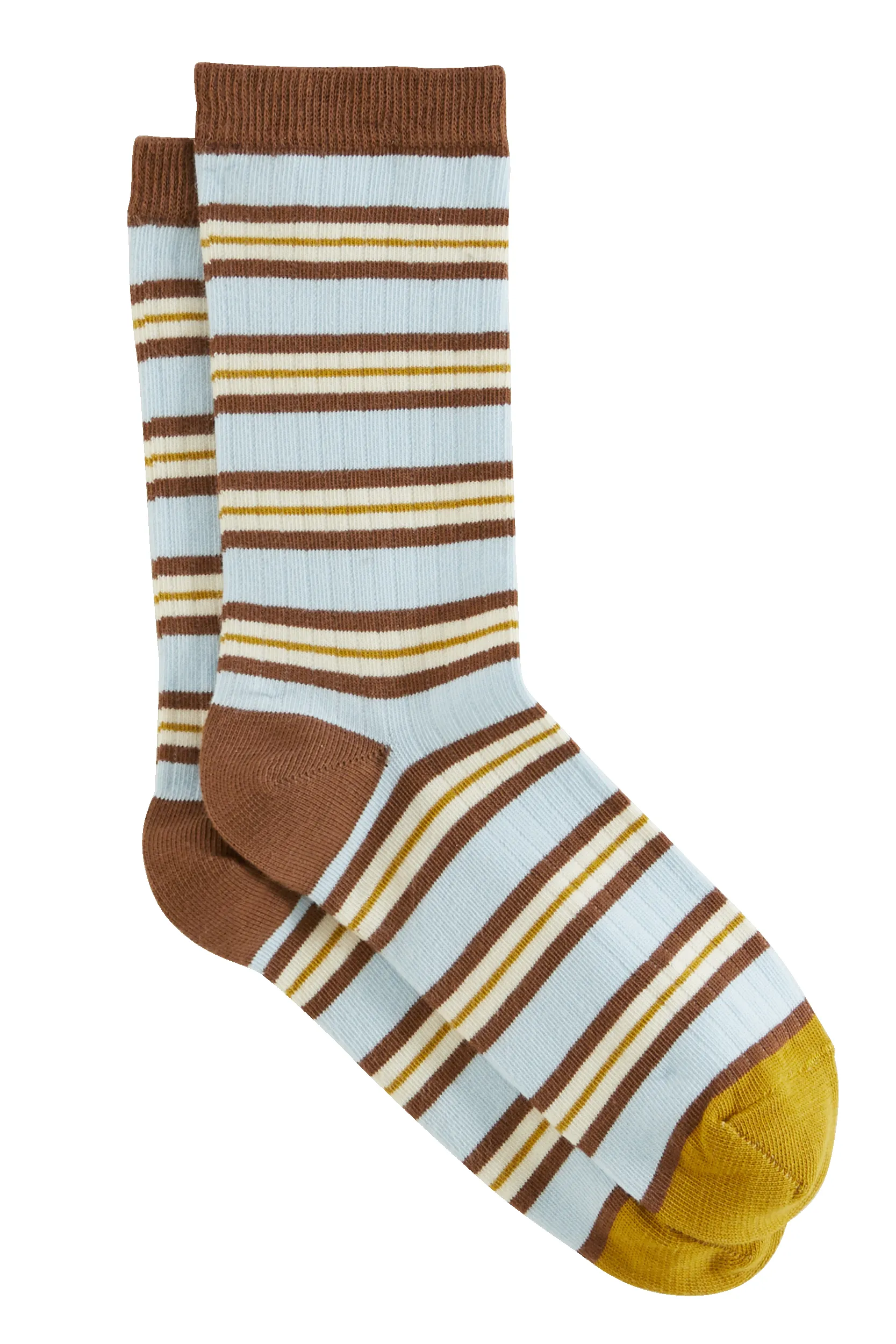 Ella socks, yellow and blue stripes sold by Balzac Paris product image thumbnail 5