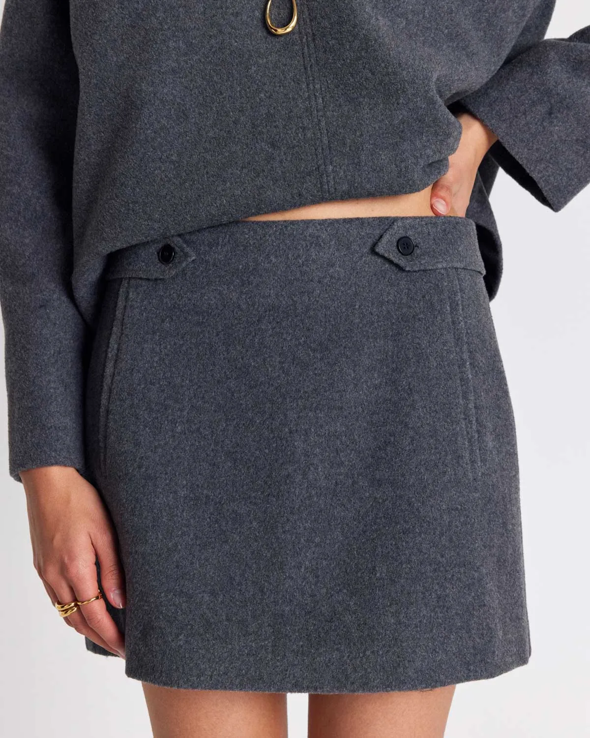 Deva skirt, ash grey sold by Balzac Paris