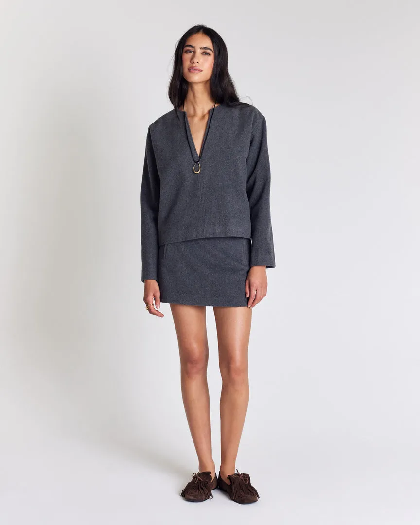 Deva skirt, ash grey sold by Balzac Paris product image thumbnail 2