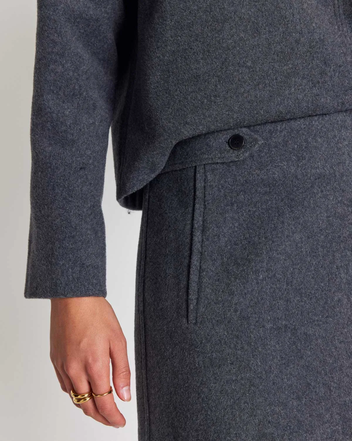 Deva skirt, ash grey sold by Balzac Paris product image thumbnail 3